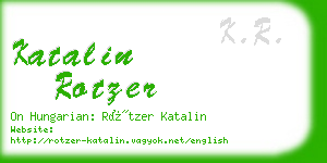 katalin rotzer business card